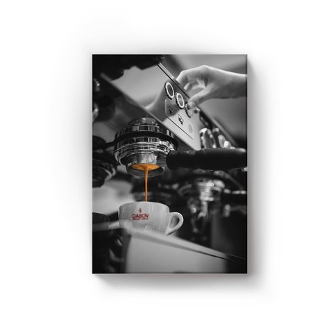 Канава DABOV Specialty Coffee с чаша и кафе машина